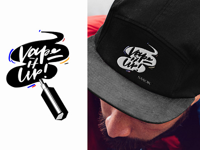 SMOK Cap design branding cap illustration typography