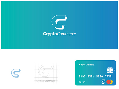 CryptoCommerce Logo branding illustration logo typography vector