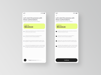 Terms & conditions slide accept conditions design fintech terms ui uidesign visual design