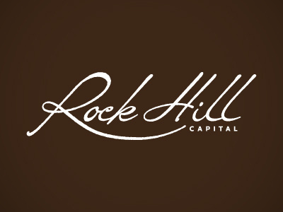 Rock Hill Capital Logo brown handwritten logo script signature texture