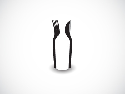 Events and Catering Logo catering events fork logo negative space spoon wine bottle
