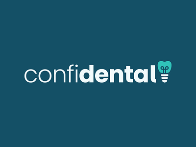 ConfiDental - Logo blue blue logo branding confidental dental design logo design poppins typography