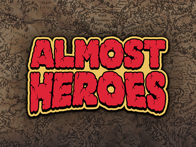 Almost Heroes almost heroes brand design brand identity branding design dungeons and dragons illustration logo logo design podcast typography vector