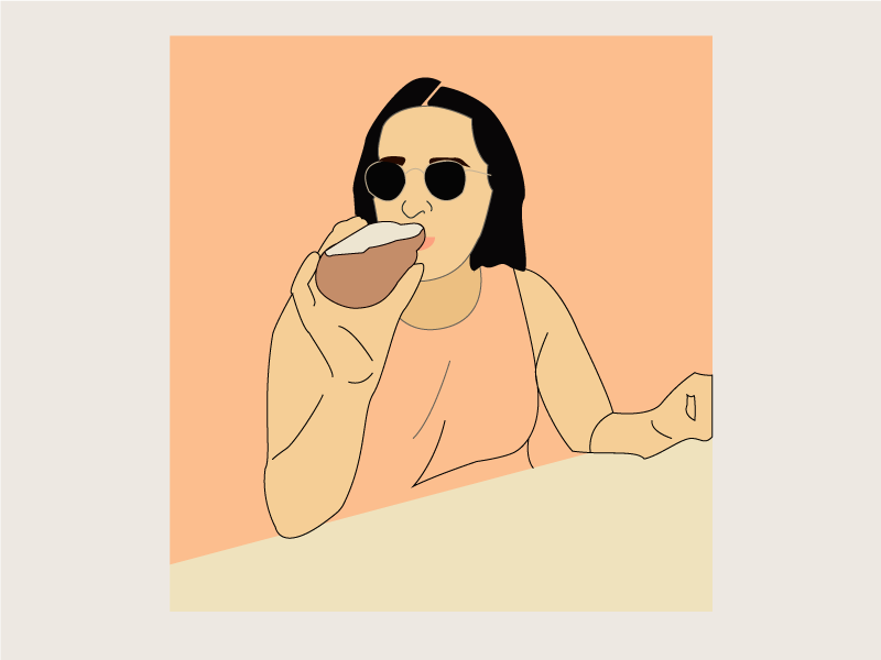 Golden Hour feminist women woman hand drawn illustration golden hour beer summer drinking