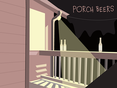 Porch Beers No02 beer illustration porch summer