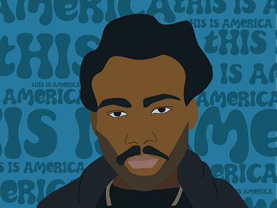 This Is America childish gambino donald glover illustration portrait