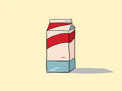 Milky hand drawn illustration milk minimalist simple vintage