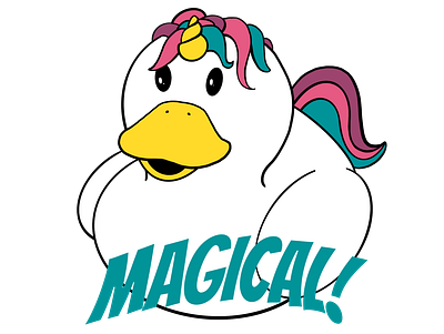 Unicorn Rubber Duck childrens illustration illustration kidlit magic magical procreate rubber duck rubber ducky unicorn