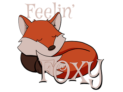 Feelin' Foxy cute cute animal fox fox illustration foxy illustration procreate sleepy fox tired fox