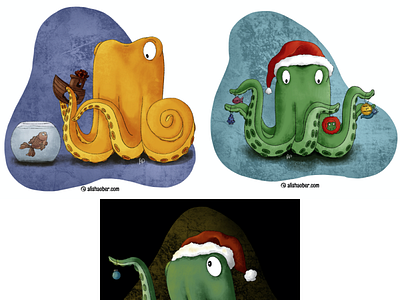 Octopus set 5 childrens illustration illustration kidlit octopus procreate