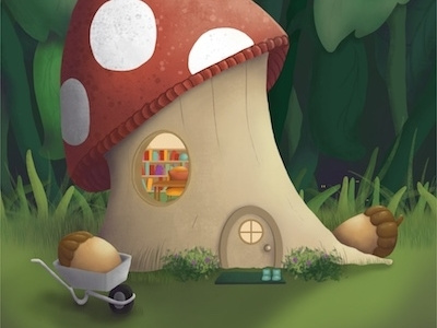Gnome Home childrens illustration gnomes illustration mushroom procreate