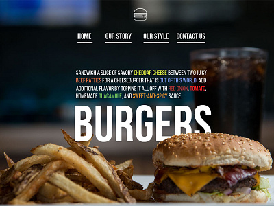 Burger Restaurant - Landing Page - 003 branding dailui daily 100 challenge daily ui daily100 design illustration typography ui web