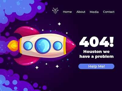 404 Page - Stars Startup - 008 animation app branding dailui daily 100 challenge daily ui daily100 design flat icon identity illustration logo minimal typography ui ux vector web website
