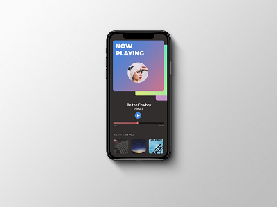 Music Player - Recommend Player - 009 app dailui daily 100 challenge daily ui daily100 design flat icon illustration ios typography ui ux vector