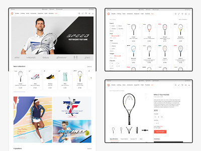 Tennis equipment online store