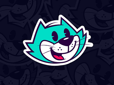 Top cat chile design dribbble illustration sticker vector