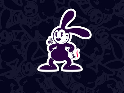 Oswald chile design dribbble illustration sticker vector