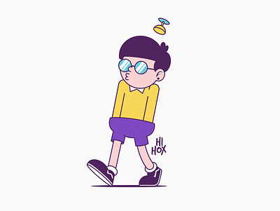 Nobita Fan art chile design dribbble illustration sticker vector