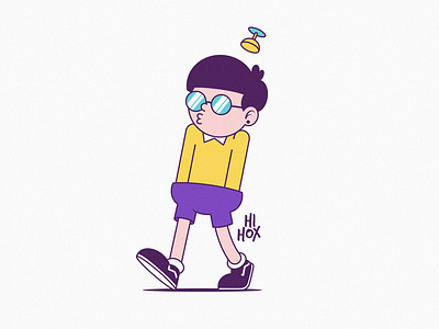 Nobita Fan art chile design dribbble illustration sticker vector