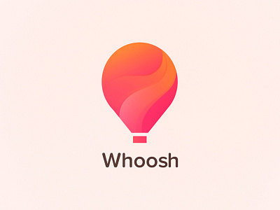 Whoosh air balloon dailylogochallenge light bulb logo orange whoosh