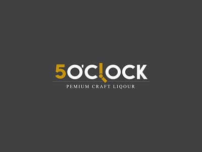 5oclock logo branding design liqour logo