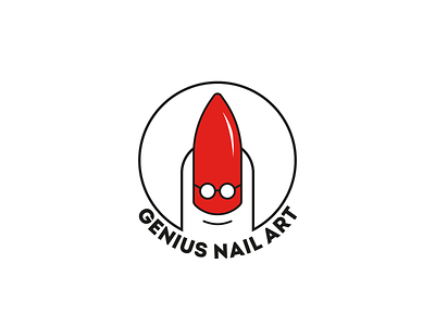 genius nail beauty logo beauty salon branding design logo nail art nail polish nail salon vector