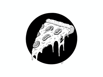 Pizza Party design illustration inktober 2018
