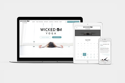 Wicked Om Yoga branding ecommerce logo web design website