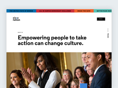 Civic Nation Brand Development branding design icon logo nonprofit social impact ux web website