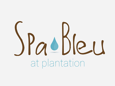 Logo Design Mock-up - Spa Bleu aveda blue brown logo design massage spa