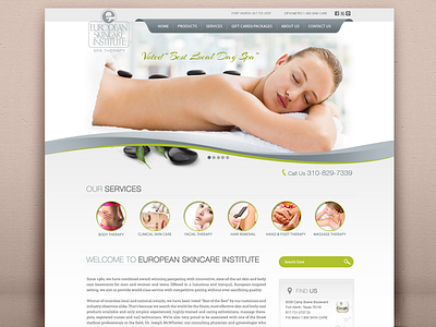 Responsive Website Development - European Skincare Institute body therapy day spa massage responsive skincare website development