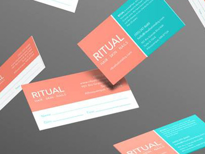 Ritual Salon Business Card Mockup business card nails salon skin care