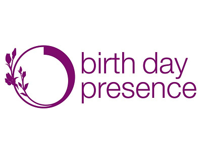birth day presence logo birth branding childbirth design doula illustration logo mothers nyc parenting pink postpartum