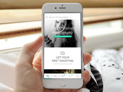 app for booking photographer app clean ios mobile photographer ui user interface
