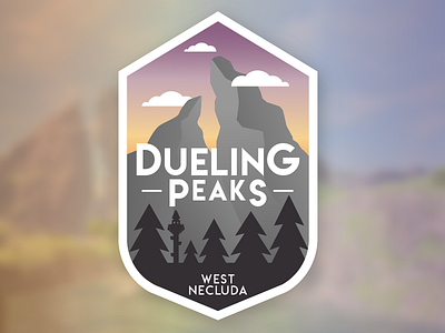 Zelda Badge - Dueling Peaks badge design games gaming illustration nintendo sticker travel zelda