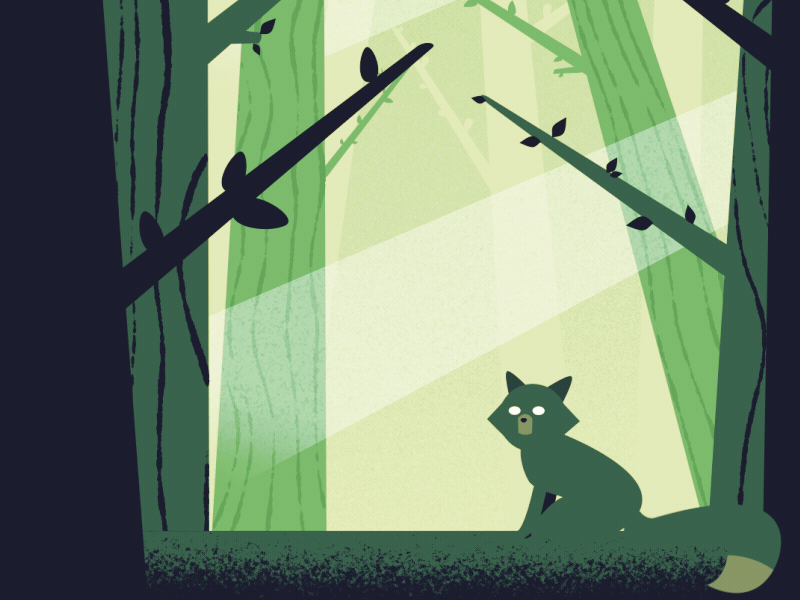Emerald Forest after effects animation character deer forest fox joystick sliders