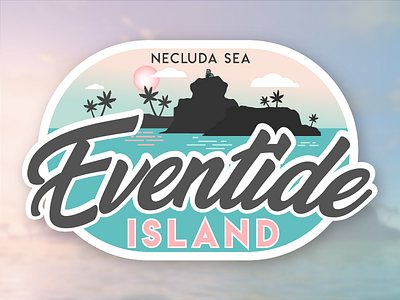 Eventide Island badge breath of the wild design eventide gaming illustration island nintendo ocean travel tropical zelda