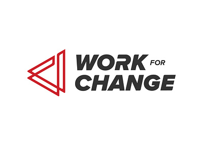 Work For Change Logo branding design icon logo