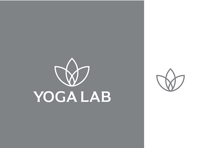 Yoga Lab Logo branding design flower logo minimal plant typography vector yoga