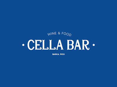 Cella Bar brand food icon logo restaurant symbol type wine