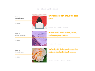 Journal Page Related Articles agency articles blog creative hashtags items journal related studio ui ux web