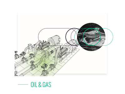 Illustration Oil & Gas engineering - matchmark branding engineer gas illustration items modules oil shapes ui ux web website