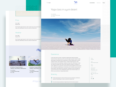 Experiences Page - HomeConnect book experiences footer pages singlepage turism ui ux web yoga