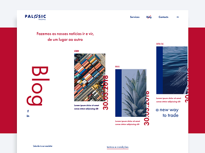 Page Blog - Palosic branding design grid gridsistem items typography ui ux website