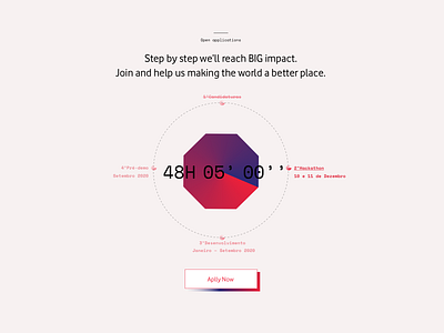 Countdown - BigImpact 2019 aplly button cicle colors design modules phases typography ui ux web website