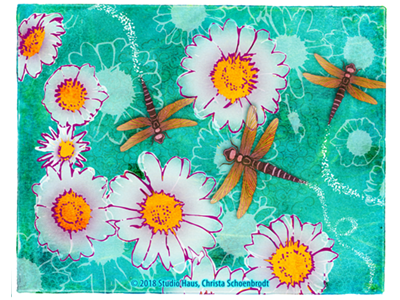 Fireflies and Floral illustration floral firefly fireflies