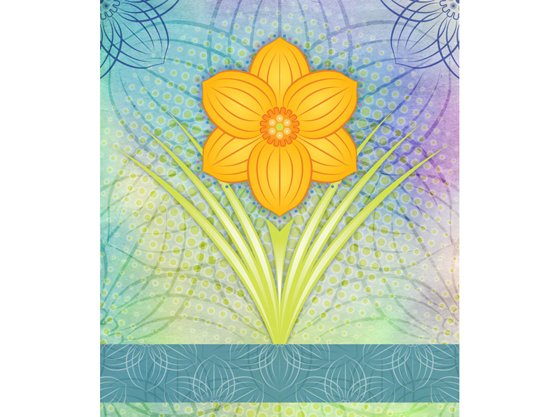 Tie-dye Tulip tulip floral illustration digital art mixed media