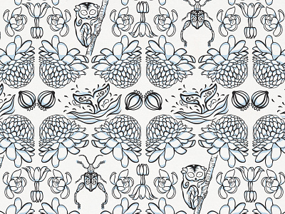 Flora & Fauna Seamless Pattern Design