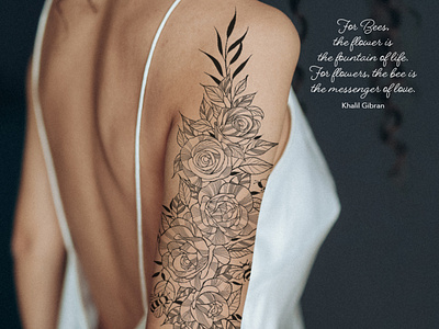 The Fountain of Life and the Messenger of Love Tattoo Design