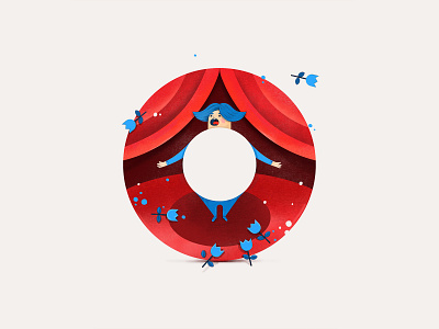 Opera for letter O 2d adobe art artwork design face illustration opera typogaphy wacom